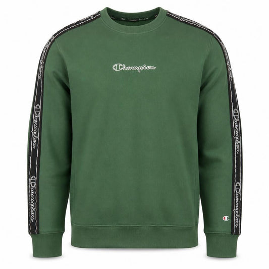 Champion Green Men's Sweatshirt, Small, Logo Accent