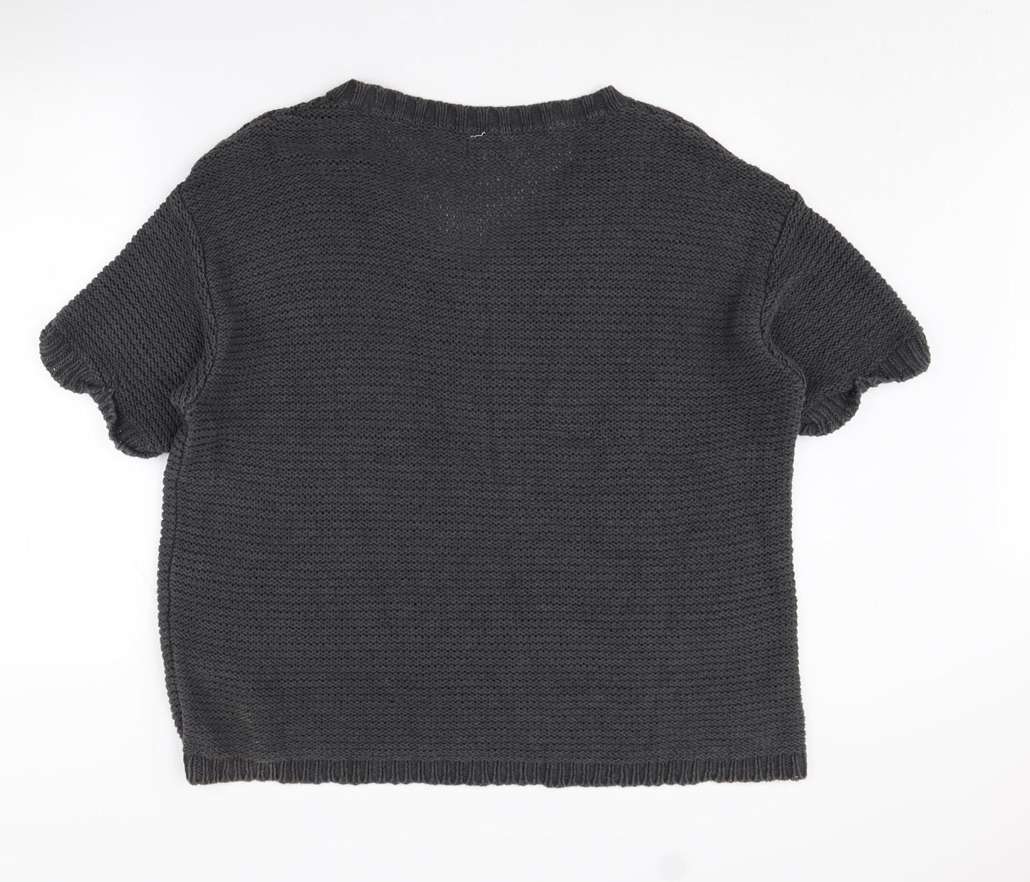 Fat Face Women's Black V-Neck Knit Pullover M