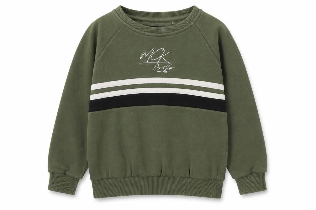McKenzie Boys Green Sweatshirt 4-5 Years Crew Neck Pullover