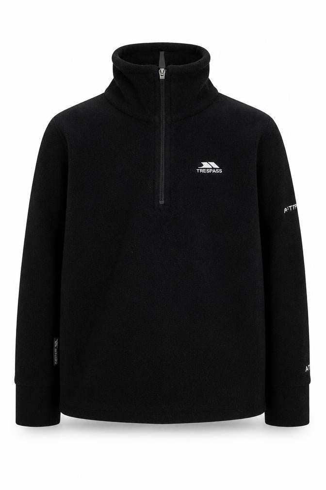 Trespass Boys Black 1/2 Zip Sweatshirt 2-3 Years Lightweight