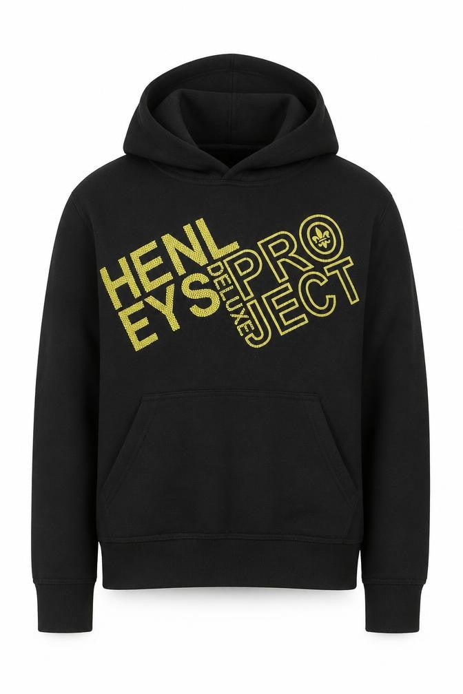 Henleys Men's Black S Logo Pullover Hoodie