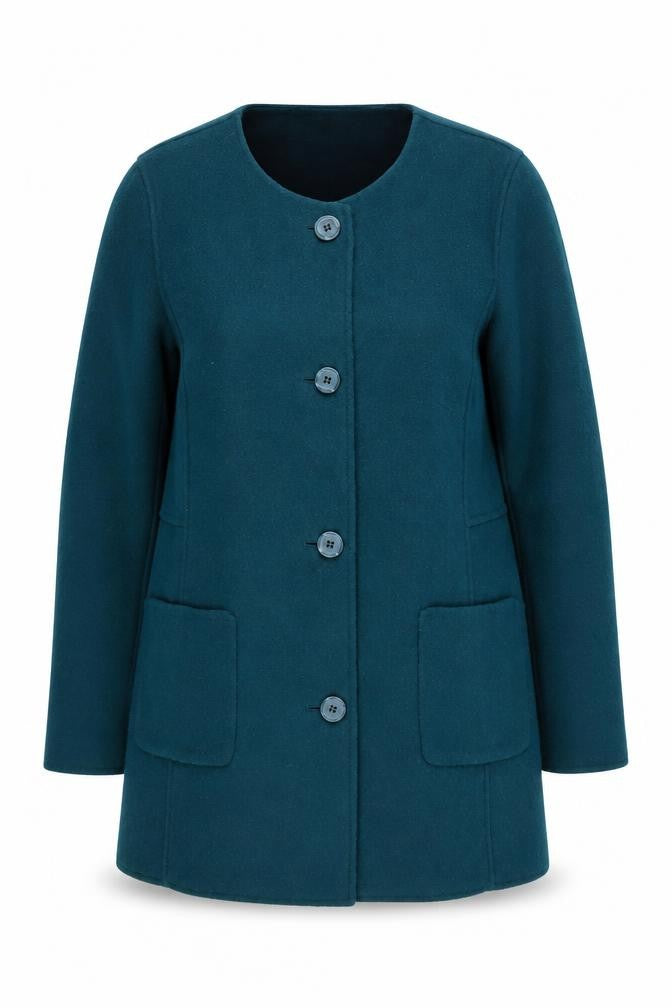 Eastex Women's Blue Mid-Length Coat - Size 10