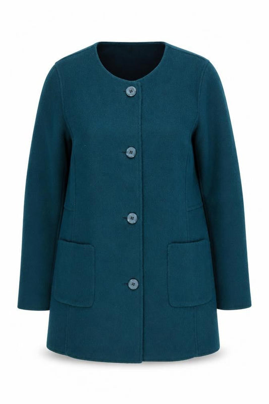 Eastex Women's Blue Mid-Length Coat - Size 10