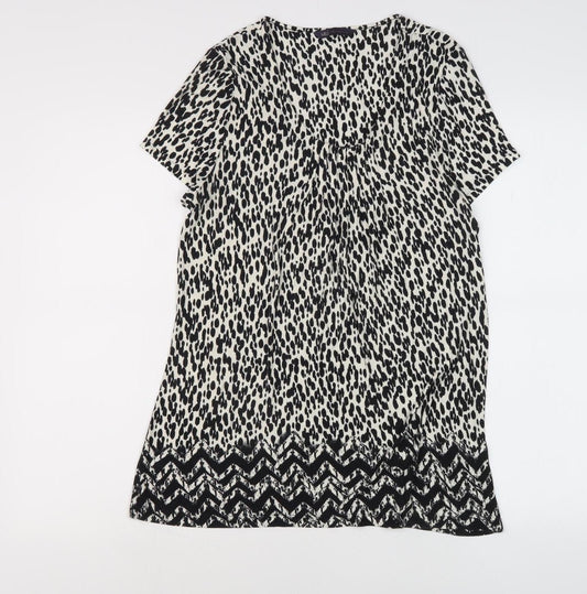 Marks and Spencer Women's Black Animal Print T-Shirt