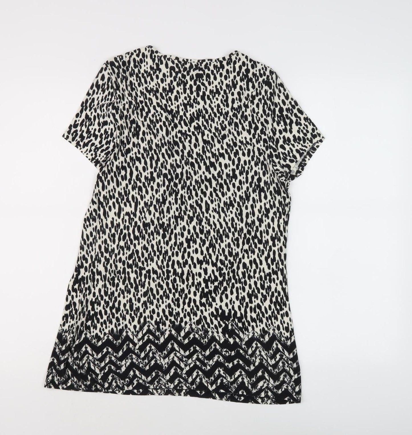 Marks and Spencer Women's Black Animal Print T-Shirt