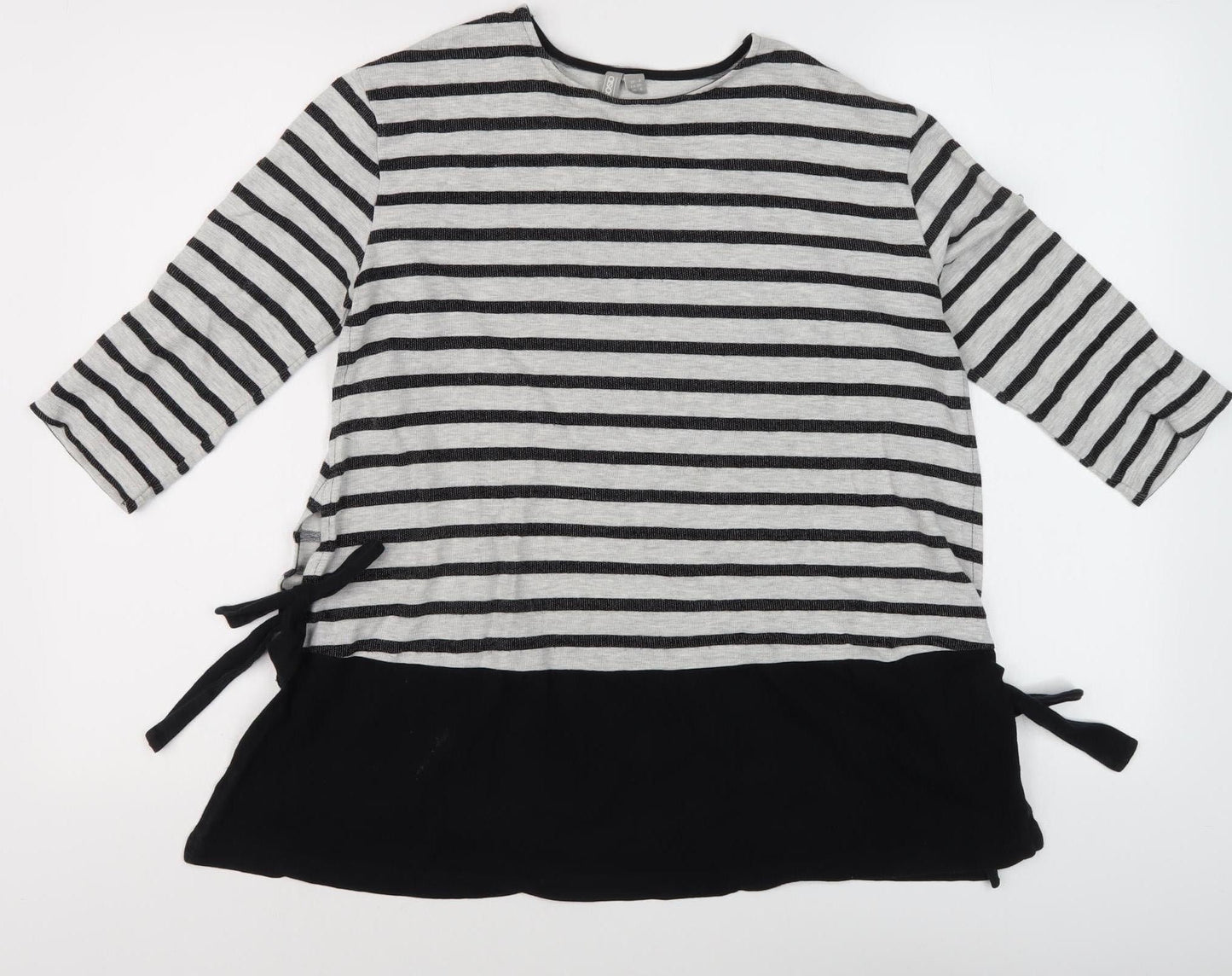 ASOS Women's Striped 3/4 Sleeve Top Size 8 Black White