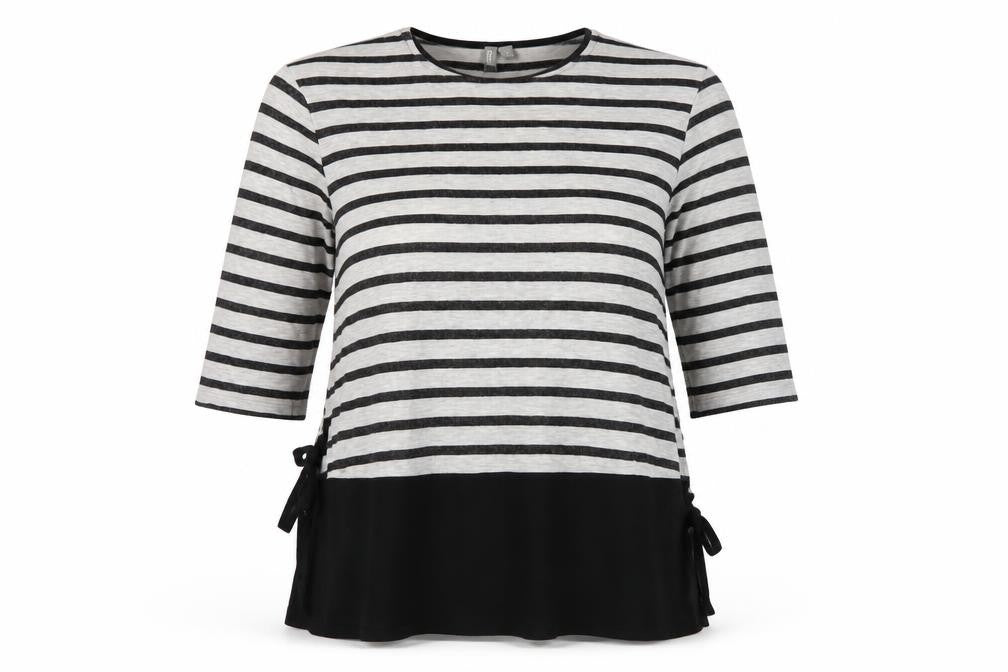 ASOS Women's Striped 3/4 Sleeve Top Size 8 Black White