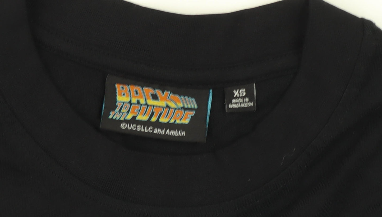 Back to the Future Black XS Men’s Graphic T-Shirt