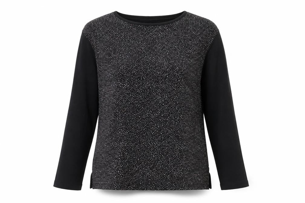 Isle Collection Women's Black Long Sleeve Top S
