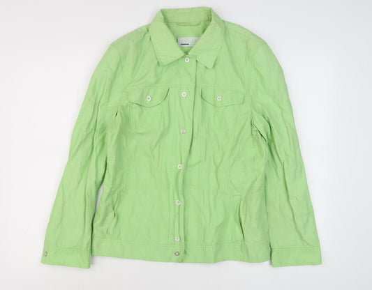 Basler Jeans Women’s Green Button-Up Shirt - Size 10