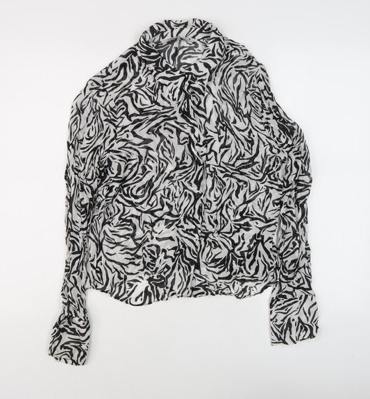 ZARA Women's Multicoloured Blouse XL Animal Print
