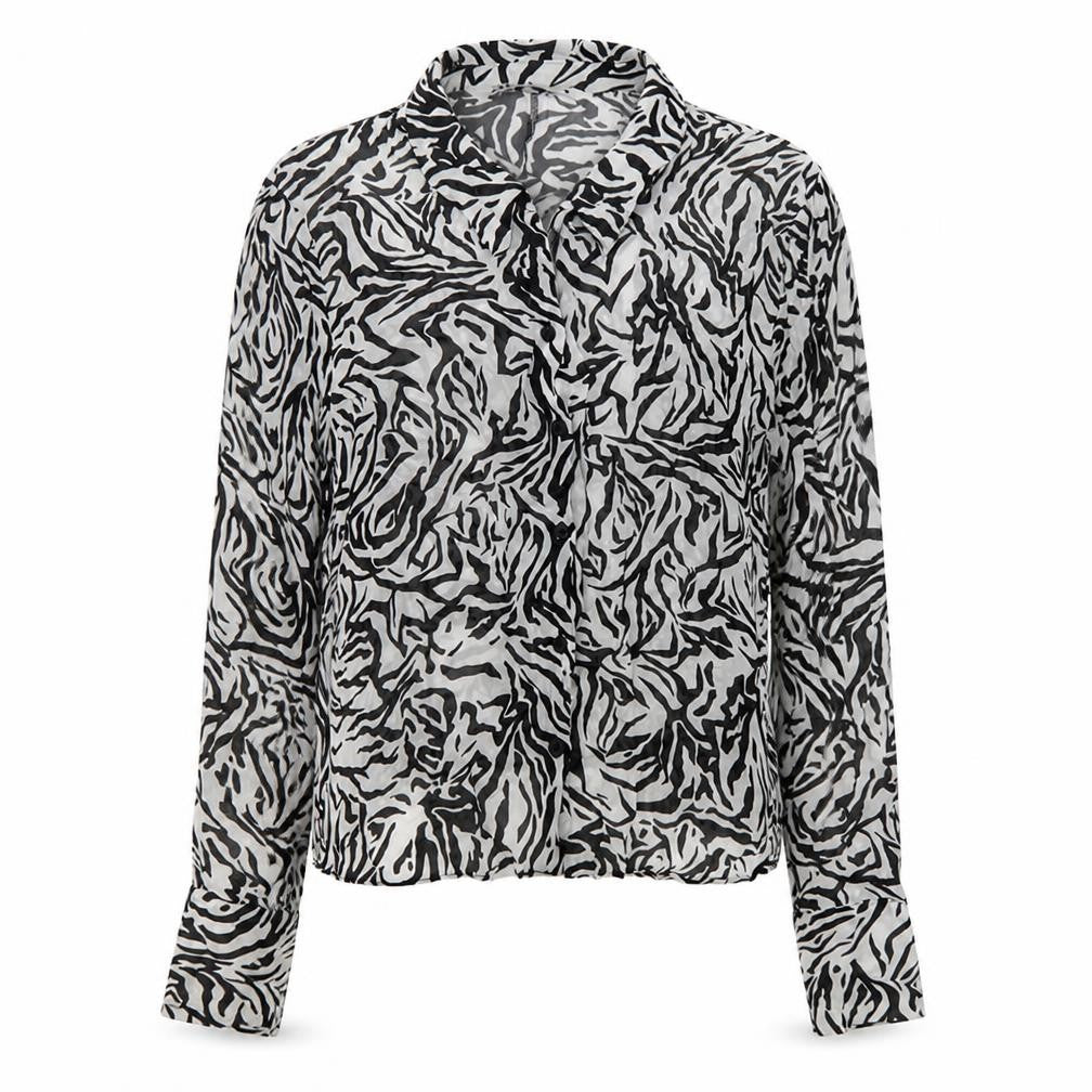 ZARA Women's Multicoloured Blouse XL Animal Print