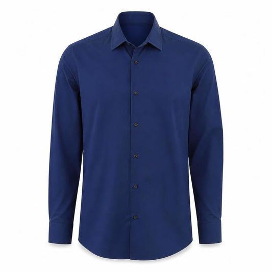 Next Men's Blue Slim Fit Dress Shirt, Size 15