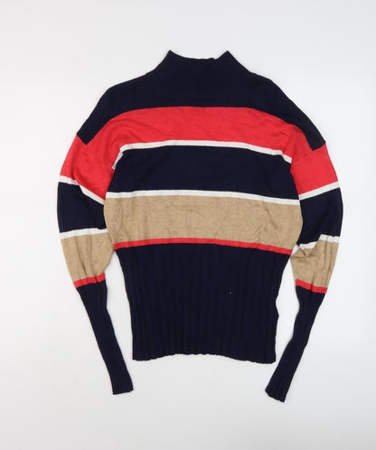 Marks & Spencer Women's Multicoloured Striped Pullover Jumper Size 12