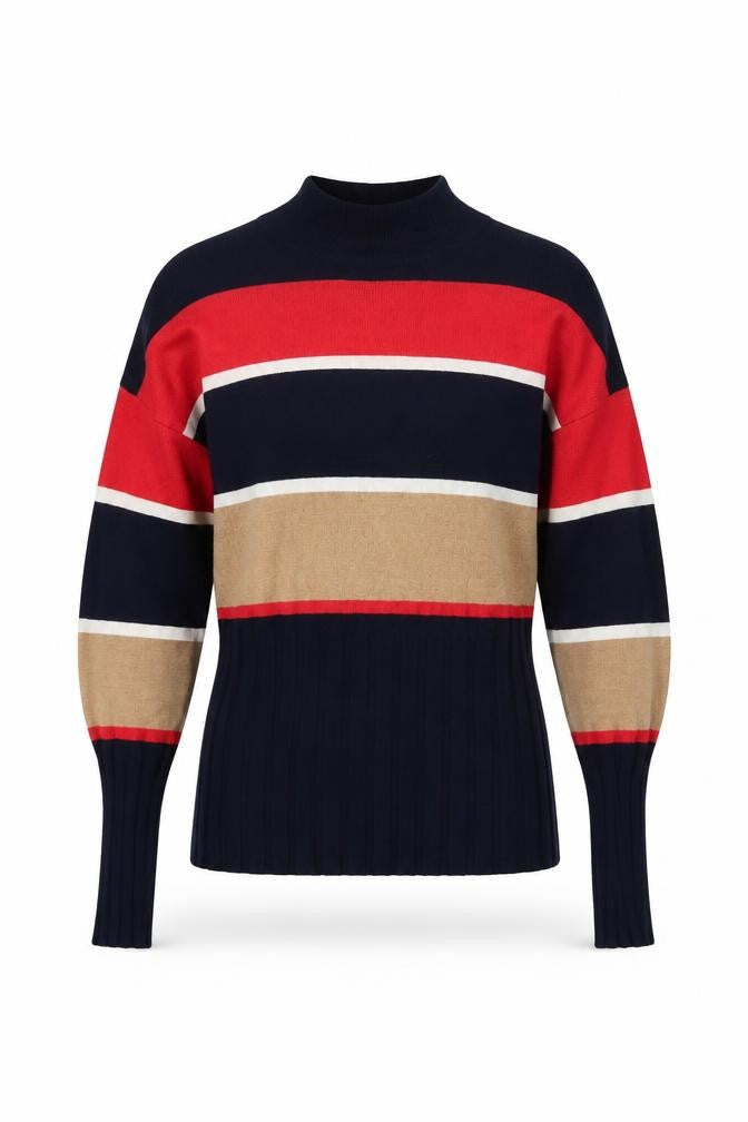 Marks & Spencer Women's Multicoloured Striped Pullover Jumper Size 12