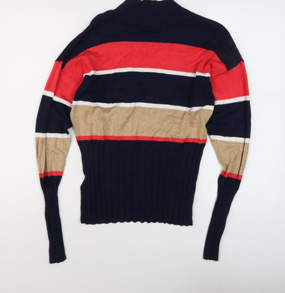 Marks & Spencer Women's Multicoloured Striped Pullover Jumper Size 12