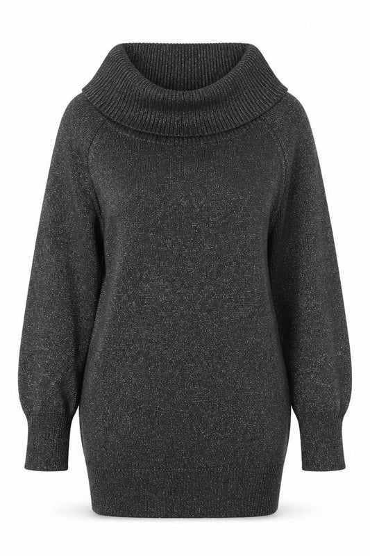 Wallis Women's Grey Cowl Neck Pullover Jumper, Size M