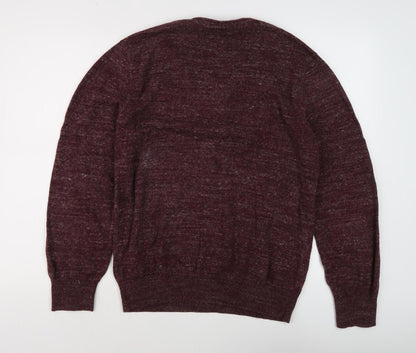 Gap Men's Red Wool Blend Pullover Jumper M
