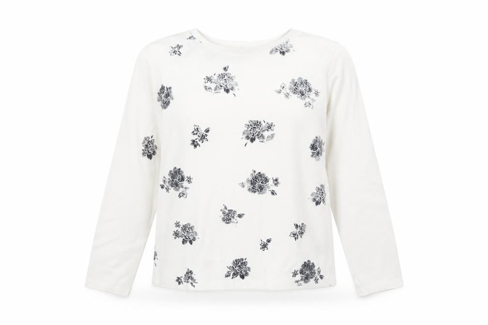 Marks & Spencer Women's Ivory Floral Jumper Size 10