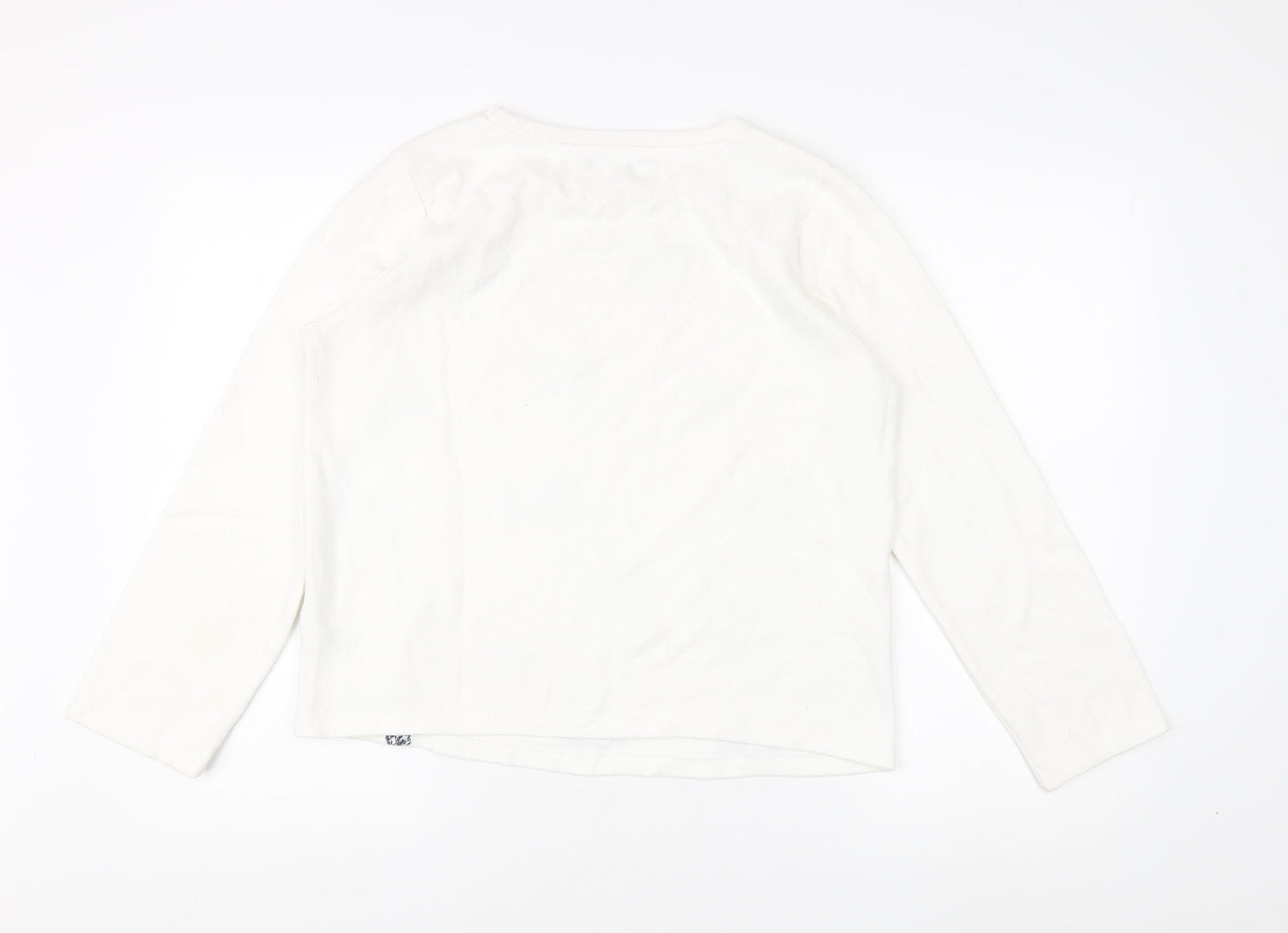 Marks and Spencer Women's Ivory Floral Jumper Size 10