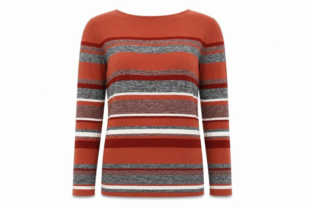 ISLE Women's Multicoloured Striped Pullover Jumper S