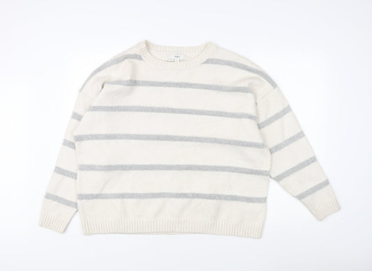 Marks and Spencer Women's XL Ivory Striped Pullover