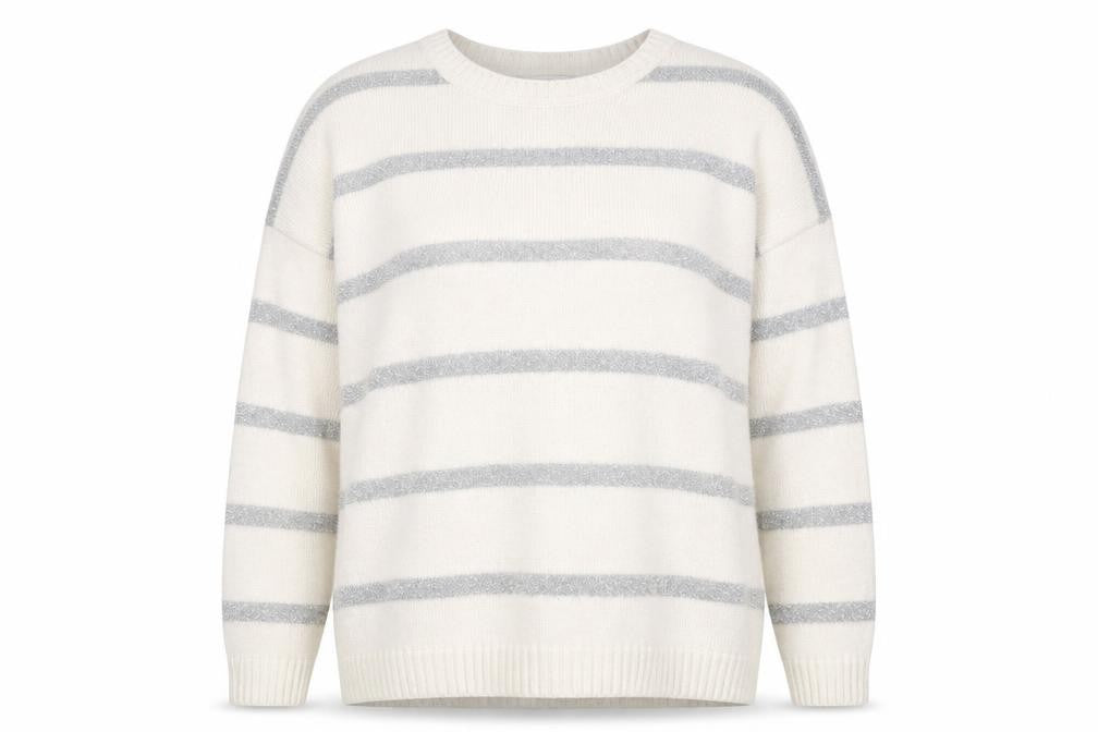 Marks & Spencer Women's XL Ivory Striped Pullover