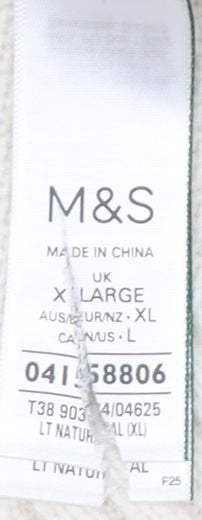 Marks and Spencer Women's XL Ivory Striped Pullover