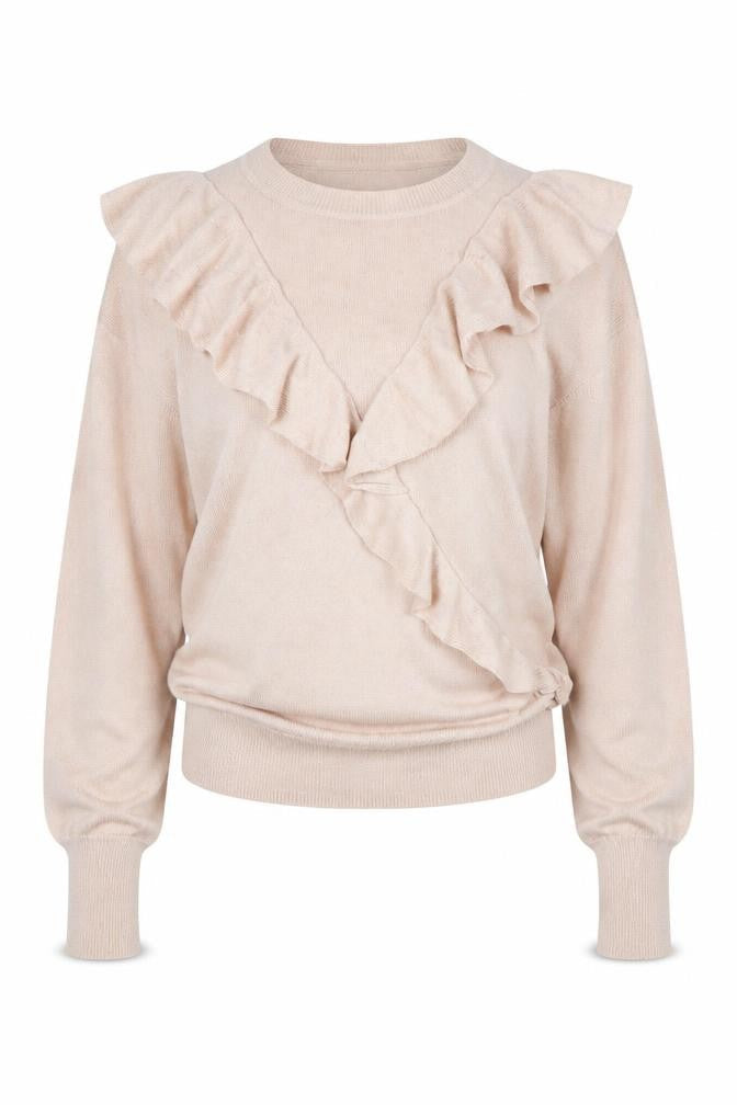Next Women's Beige Ruffle Pullover Jumper M