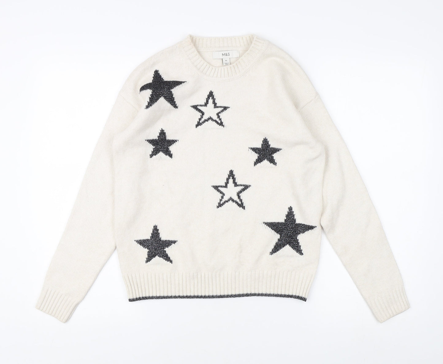 Marks and Spencer Women's Ivory Star Jumper XS