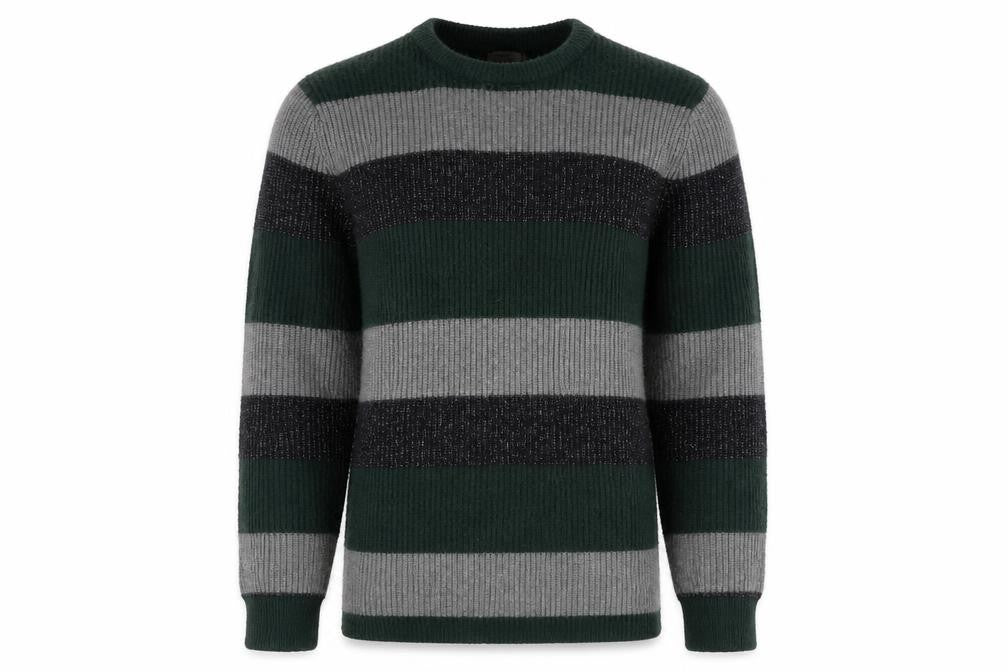Marks & Spencer Green Striped Pullover Jumper S