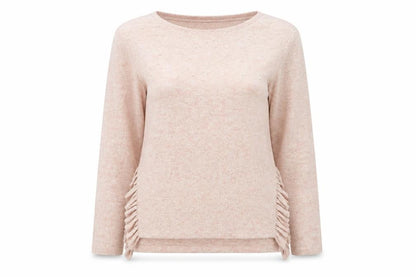 Next Women's Beige Pullover Jumper Size 10 with Ruffle