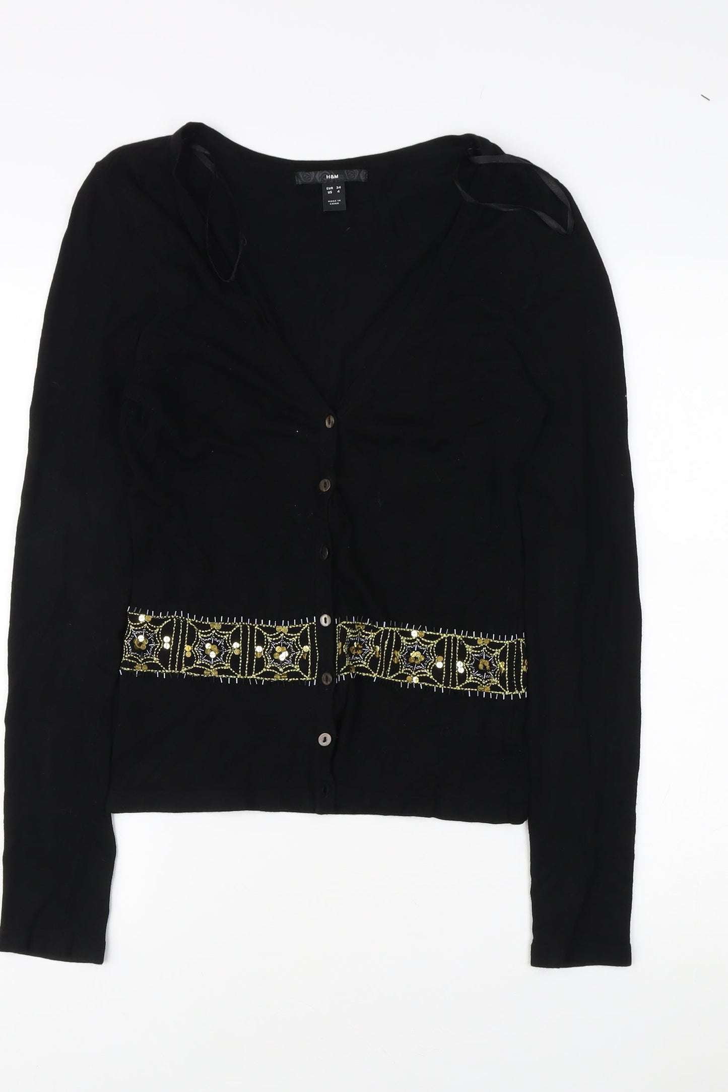 H&M Women's Black Cardigan Size 6