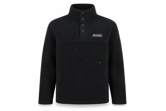 Columbia Men's Black Fleece Henley Sweatshirt S