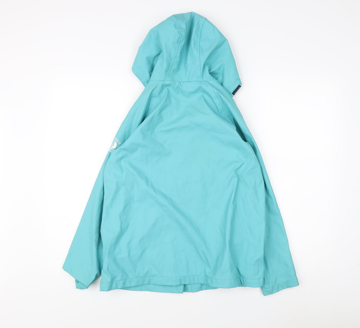 Voile Bleue Teens Blue Hooded Rain Jacket Size 12
