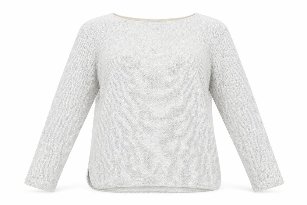 H&M Women's Ivory L Pullover Crew Neck Jumper