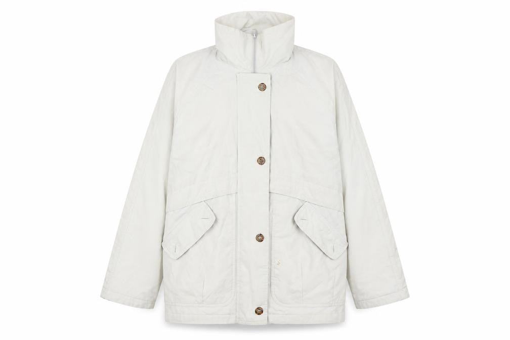 Nuage Women's White Mid-Length Jacket Size 10