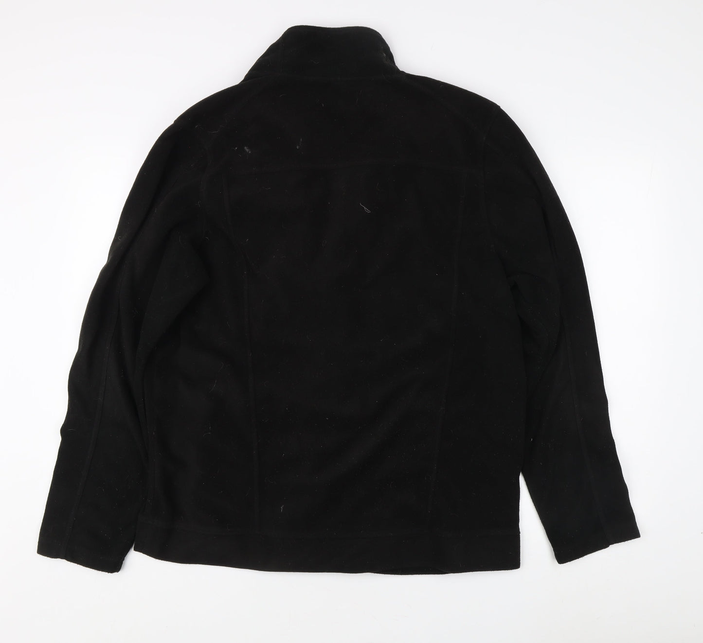 TCM Mens Black Fleece Jacket Size L Casual Winter
