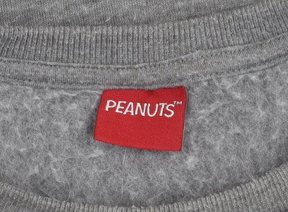 Additional view of Peanuts girls’' grey snoopy sweatshirt, 9 years, pullover style