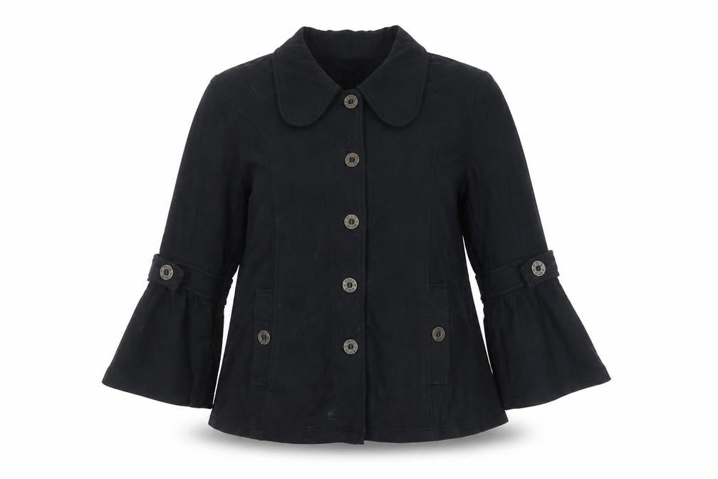 Mi Fresia Women's Black Buttoned Jacket XL
