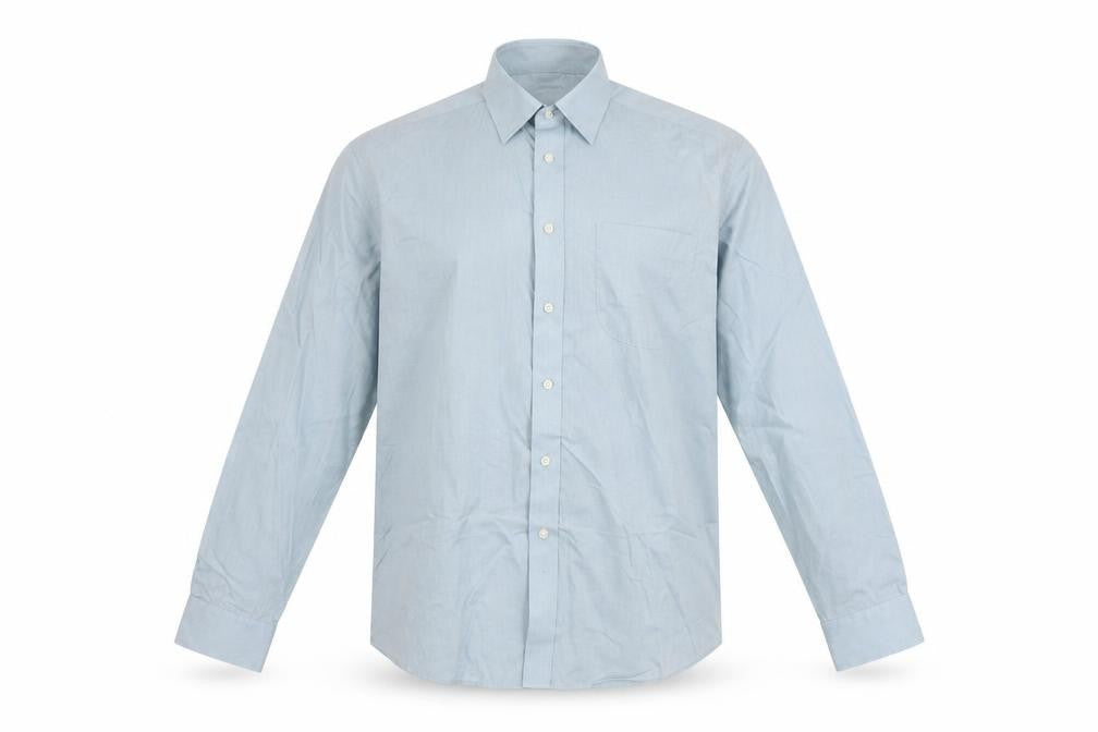 Marks & Spencer Men's Blue Shirt, Size 16, Long Sleeve