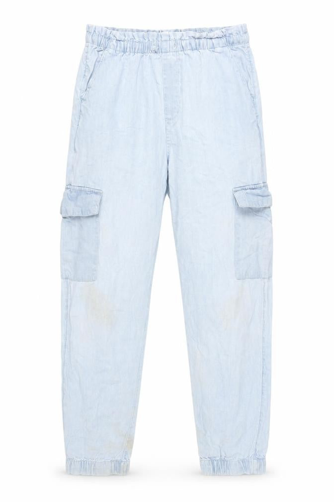 Abercrombie & Fitch Kids Girls Blue Cargo Trousers, Size 13-14