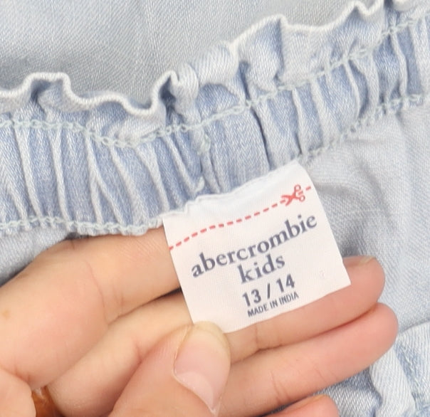 Abercrombie & Fitch Kids Girls Blue Cargo Trousers, Size 13-14