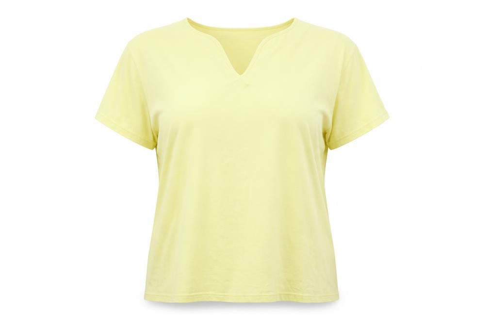 Isle Essentials Women's Yellow XL V-Neck T-Shirt
