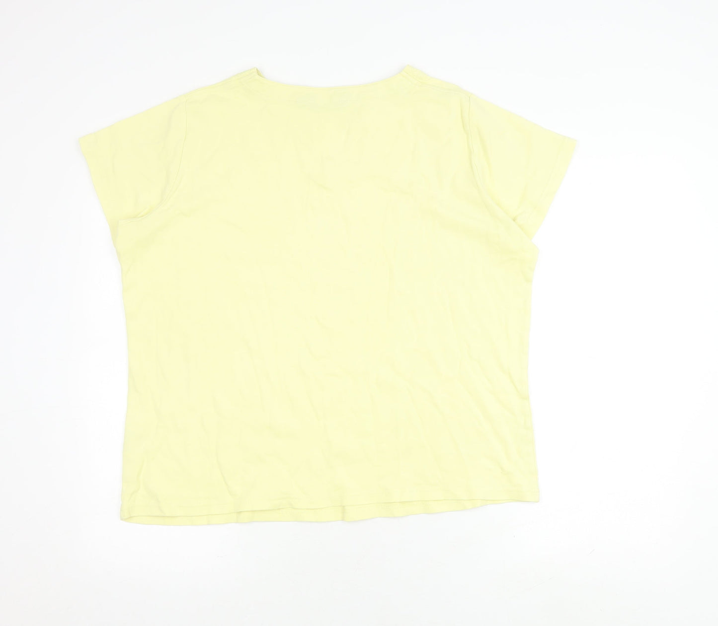 Isle Essentials Women's Yellow XL V-Neck T-Shirt