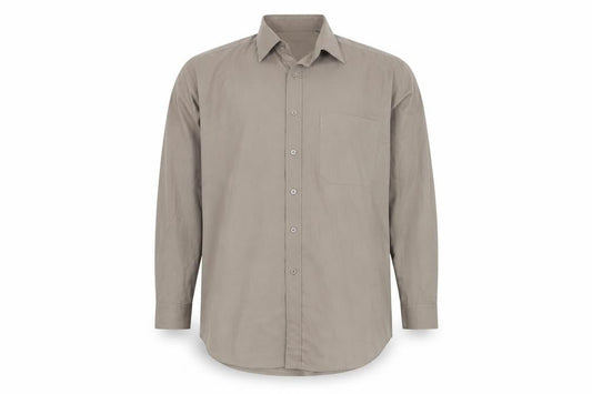 John Curtis Men's Beige Long Sleeve Button-Up Shirt