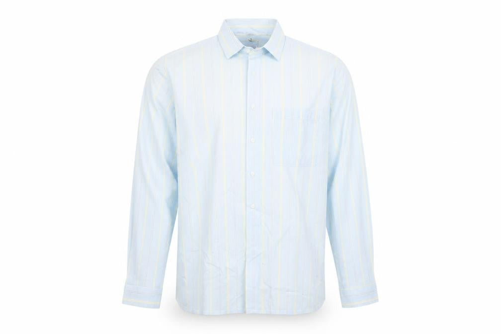 Henley Men's Multicoloured Casual Striped Long Sleeve Shirt
