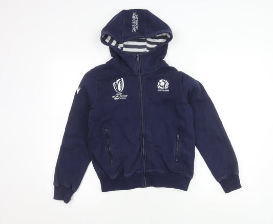 Boys Blue Rugby World Cup Jacket M - Hooded Full Zip
