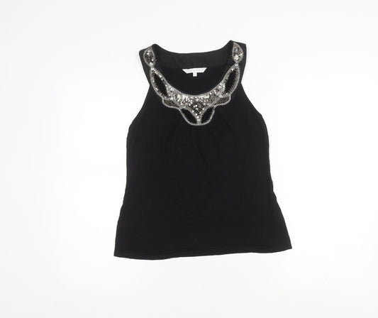 Rocha John Rocha Women's Black Sequin Blouse - Size 12