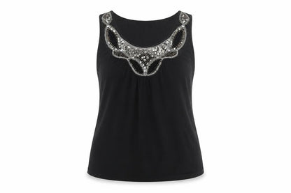 RJR.John Rocha Women's Black Sequin Blouse - Size 12